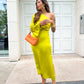 One shoulder satin dress
