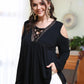Oversized cold shoulder T-Shirt for Summer 2025