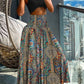 Emmeline - High waist elastic A-line skirt with large swing and long skirt