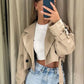 TESS | BELT CROPPED JACKET