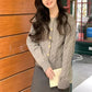 SLOANE | CABLE-KNIT CREW CARDIGAN