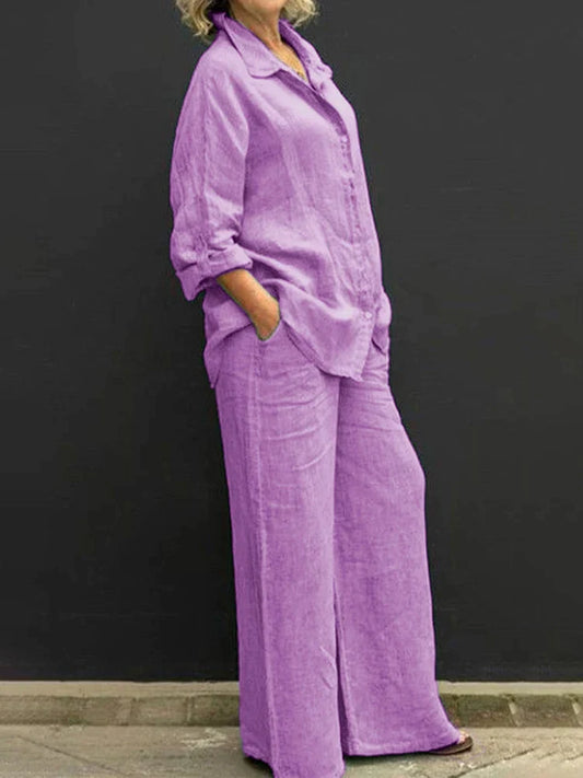 Marceline - Cotton linen set for women