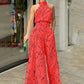Beatrice - Elegant Printed Halter Neck Jumpsuit