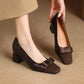 TATUM | BOW DETAIL BLOCK HEELS