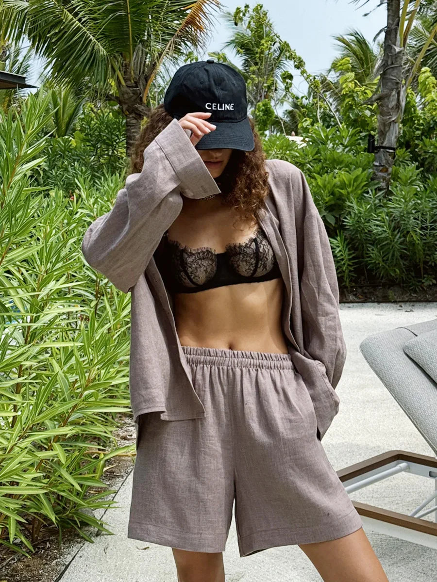 Women's Summer Two-Piece Set - Pants & Top – Léonie