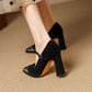 LANDRY | METALLIC TOE HEELS