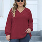 Long Sleeve Ripped T-Shirt Top in Plus Size for Summer 2025