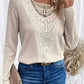 Diana | Women's lace stitching - casual long sleeve blouse