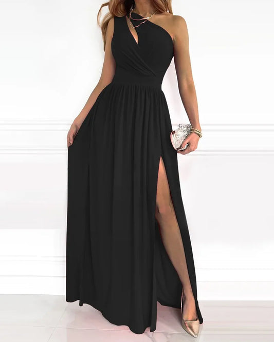 Daphne - Elegant one shoulder maxi dress