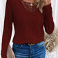 Diana | Women's lace stitching - casual long sleeve blouse