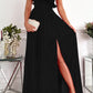 One shoulder maxi dress