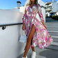 Avalon - High Slit Belted Dress