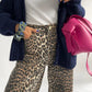 Chandra - Vintage jeans with leopard print