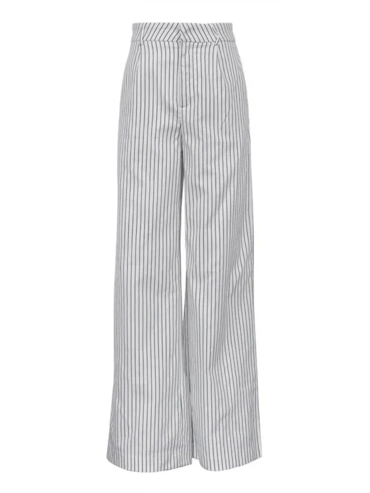 Lotte | Black and white striped pants