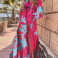 Eula -Elegant printed beach dress