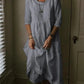 Carmine - Cotton linen oversized women's dress