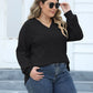 Long Sleeve Ripped T-Shirt Top in Plus Size for Summer 2025