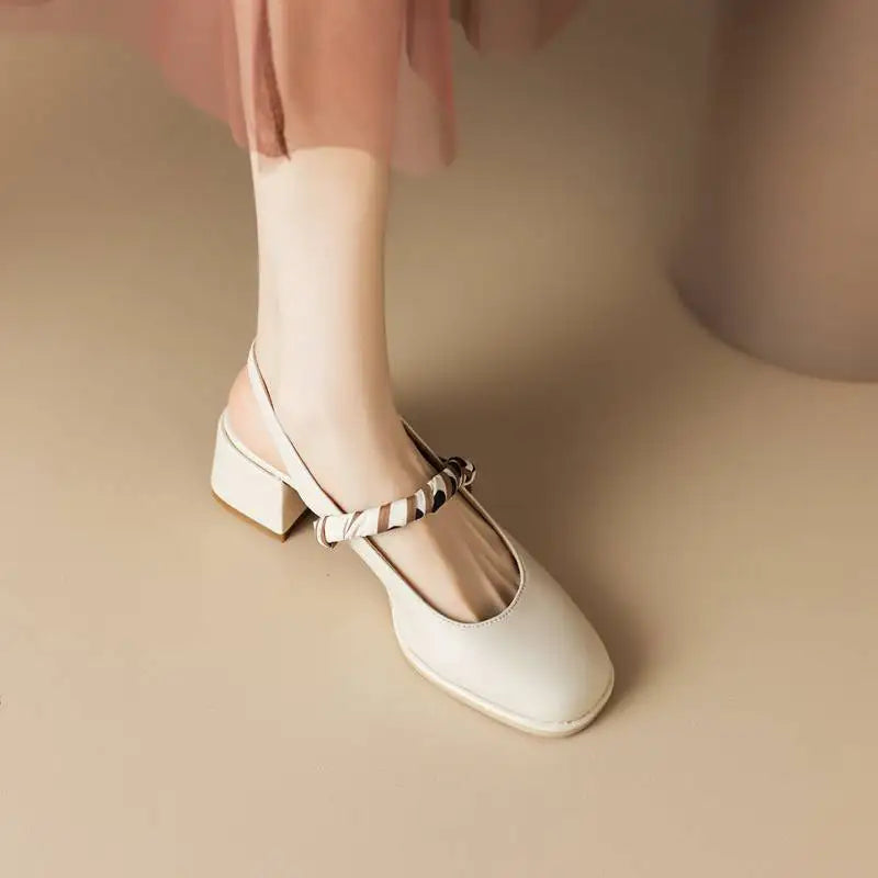 GIAVANNA | PEARL STRAP SLINGBACK HEELS