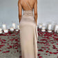 Satin one shoulder dress