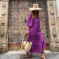 Women's Boho Dress – Breezy Floral Dress with Wide Fit and 3/4 Sleeves