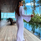 Jassy - Elegant one-piece jumpsuit with deep V-neckline