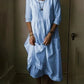 Carmine - Cotton linen oversized women's dress