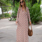 JILLIAN - Stylish dress with brown pattern
