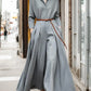 Hallie - Long Sleeve Pleated Jumpsuits