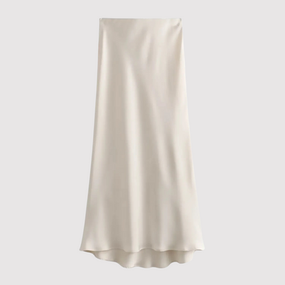 Elsie - Long satin skirt