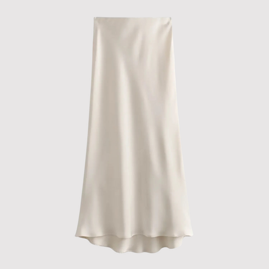 Elsie - Long satin skirt