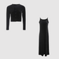 Jane - Vest and dress set with velvet straps