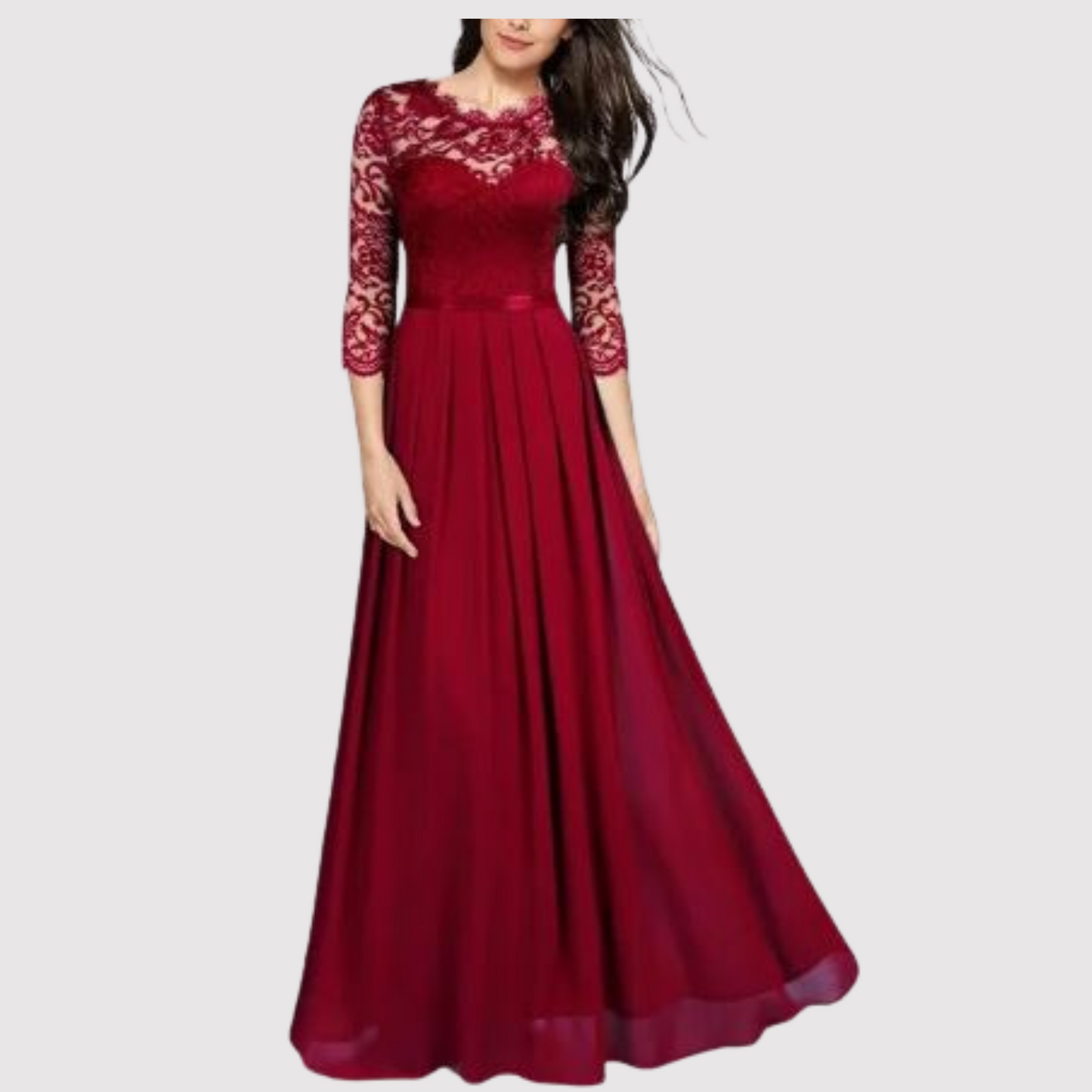 Jansen - Sexy lace chiffon dress