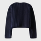 Alice - Knitted sweater with o-neck and buttons