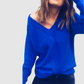 Irene - Knitted sweater with V-neck and loose neckline