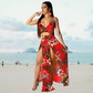 Amalia - Halterneck top and long skirt with split summer set