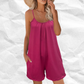 Regina - Plain loose cami romper jumpsuit