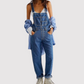 Constance - Wide Leg Pants, Denim Overalls