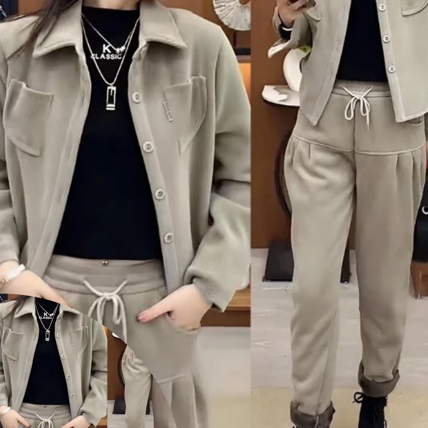 Cassi - Ladies winter vintage suit jacket &amp; pants