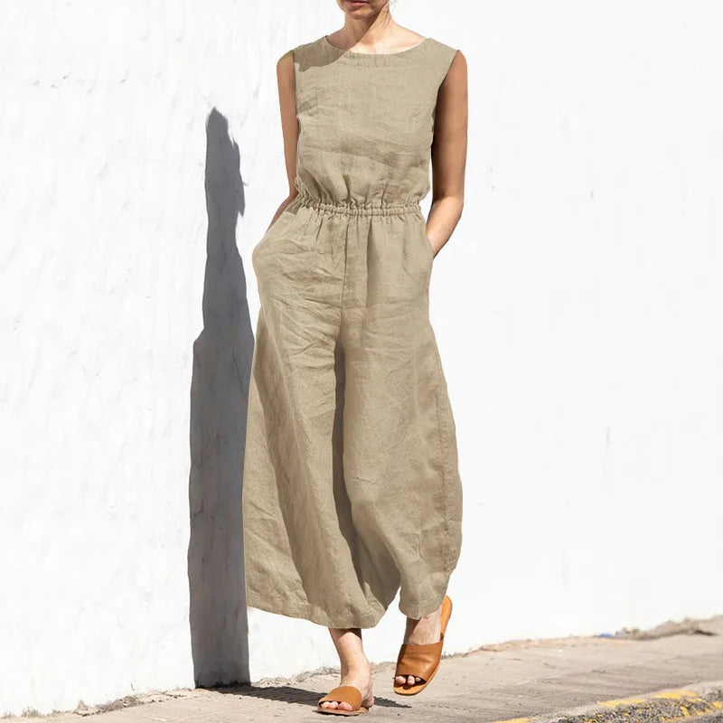 Georgia - Cotton linen jumpsuit