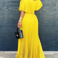 Crisanta - Sexy Off-the-Shoulder Pleated Dress