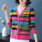 DIONA | MULTICOLOR STRIPE CARDIGAN
