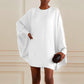 Oversized dress with batwing sleeves