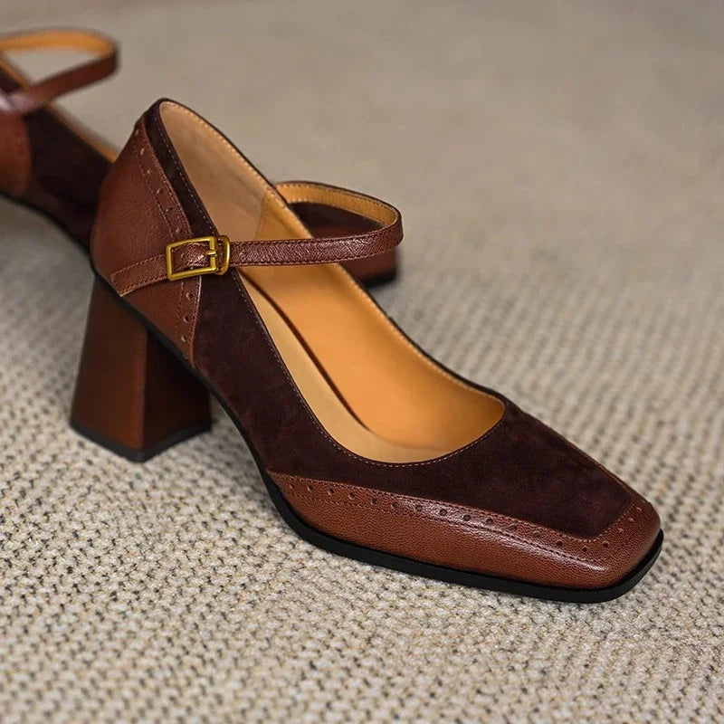 WRENLEY | TWO-TONE MARY JANE HEELS