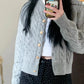 SLOANE | CABLE-KNIT CREW CARDIGAN
