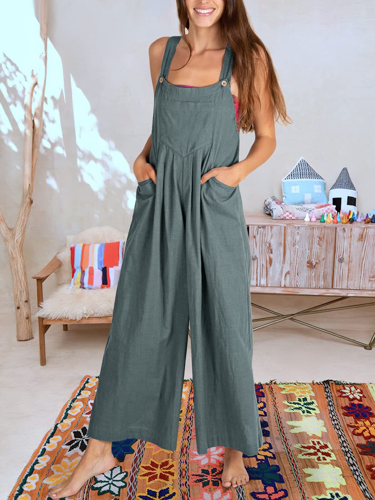 BEATRIZ - Sleeveless jumpsuit for women