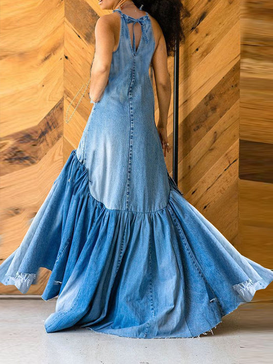 Georgia - Long denim dress
