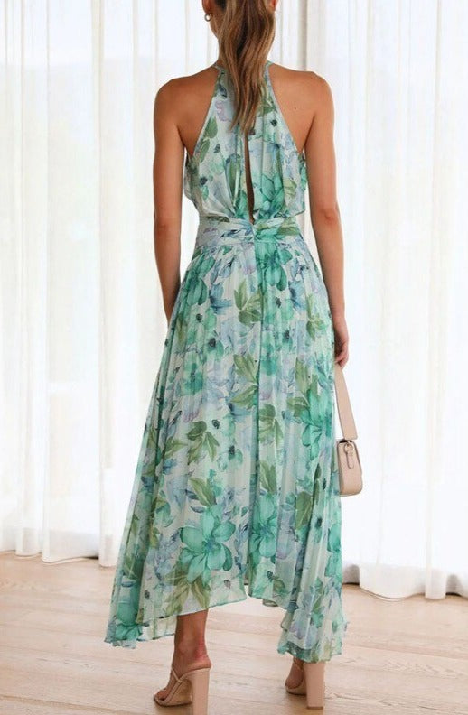 Charley - Elegant V-Neck Women's Dress Sleeveless