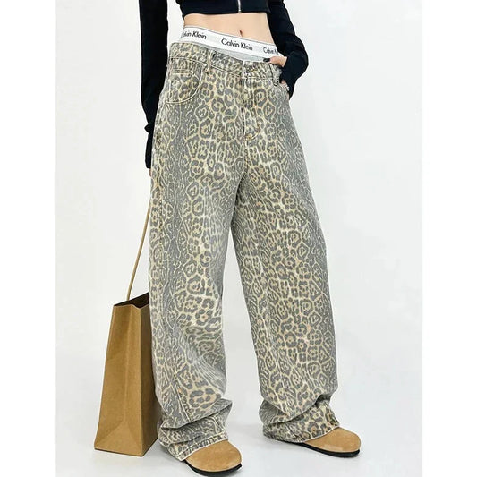 Gilda - Retro Leopard Print Trousers