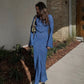 Eudora - Long Sleeve Trumpet Maxi Dress