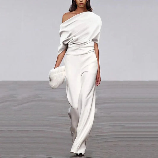 Narissa - New elegant spring jumpsuit with one-line neckline